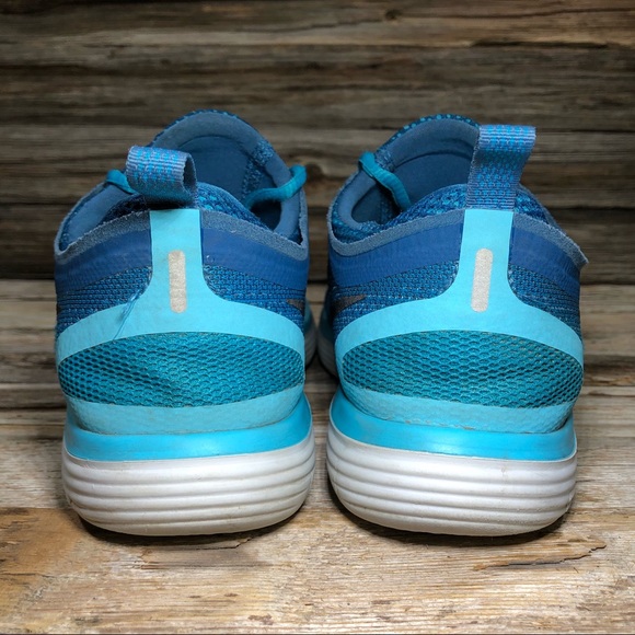 Nike Free Run Distance 2 Blue Athletic Shoes Women - Picture 5 of 7